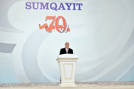 Prezident Sumqayıtın 70 illiyinə həsr olunan tədbirdə iştirak edib - YENİLƏNİB-2