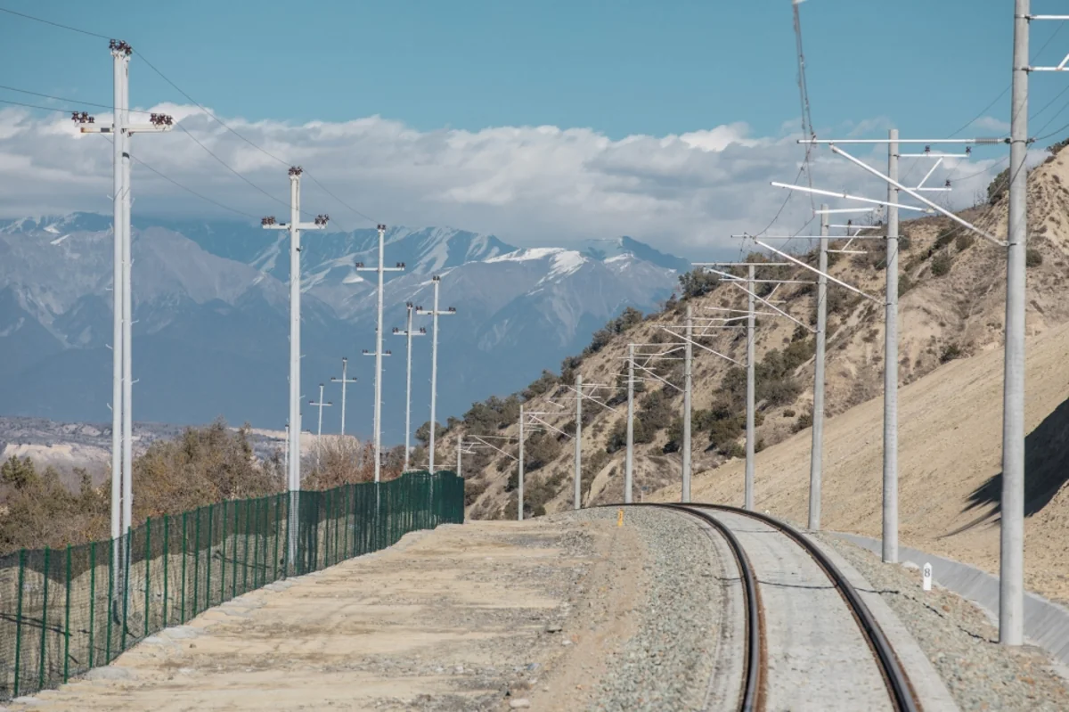 Gabala Railway Station and Laki station - Gabala single-track railway launched