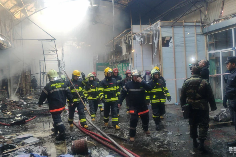 FHN: Sədərəkdəki yanğın 600-700 kvadratmetr sahəni əhatə edib