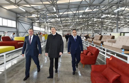President Ilham Aliyev opened “Modern” furniture factory in Aghstafa