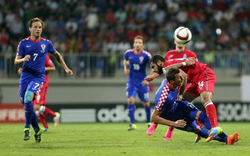 Xorvatiya yığmasının futbolçusu Azərbaycan millisi ilə oyunun hakimliyindən narazılıq edib