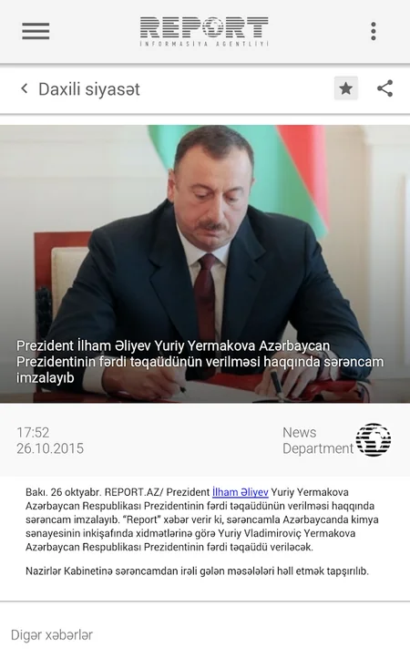 “Report”un mobil əlavəsi istifadəyə verilib