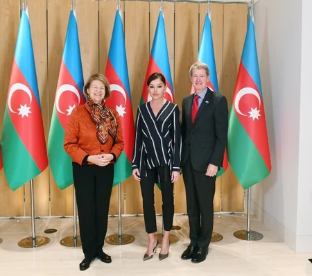 Birinci vitse-prezident Mehriban Əliyeva Böyük Britaniya Baş Nazirinin ticarət elçisi ilə görüşüb - YENİLƏNİB