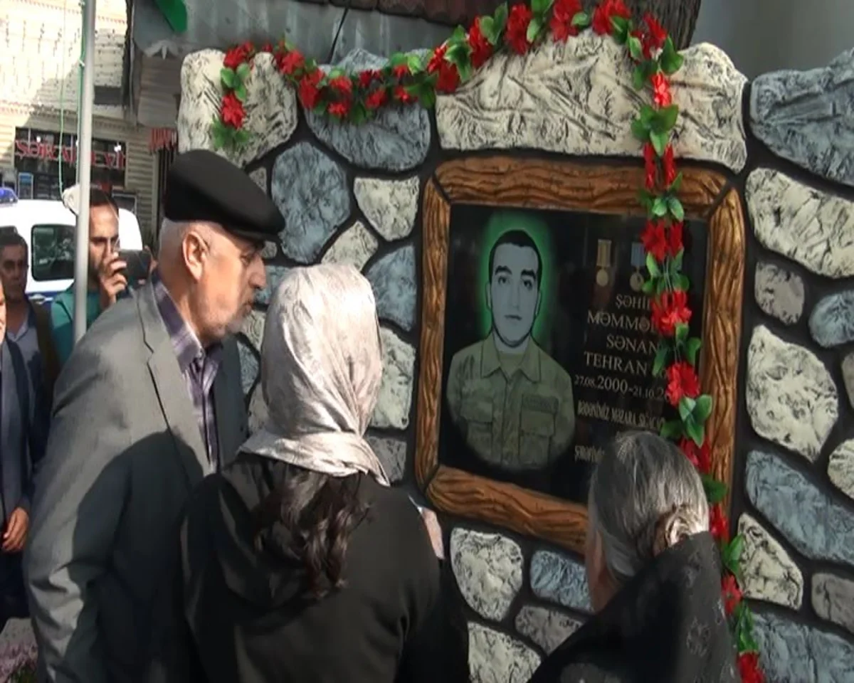 Göyçayda şəhidin xatirəsinə tikilmiş bulaq kompleksinin açılışı olub