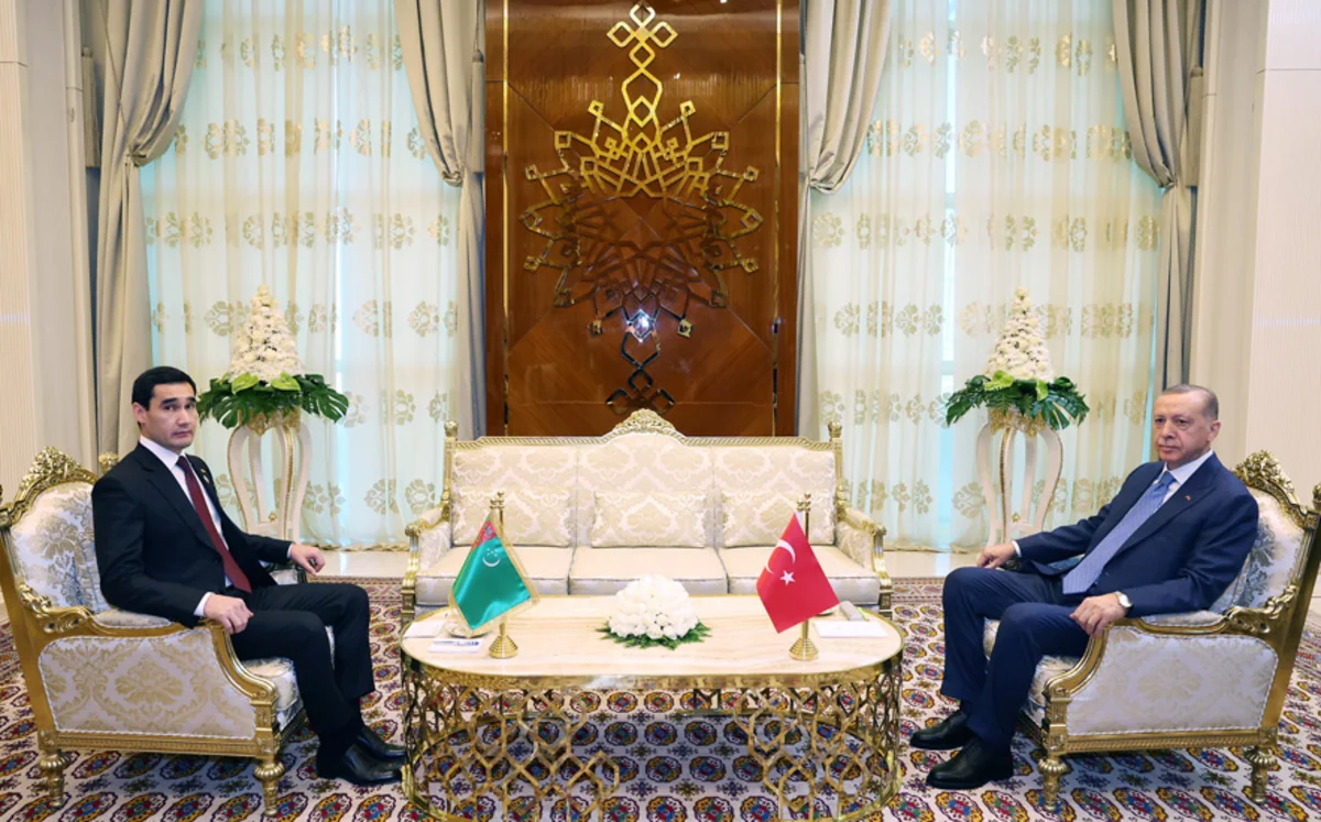 Türkiyə və Türkmənistan prezidentlərinin görüşü olub