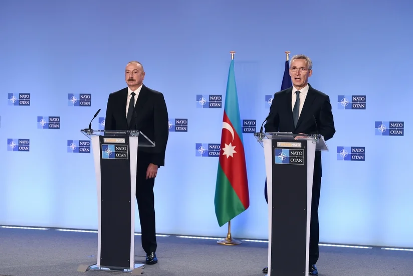 President Ilham Aliyev, NATO Secretary General Jens Stoltenberg hold joint press conference in Brussels