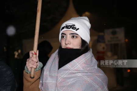На дороге Ханкенди-Лачын продолжается акция протеста экоактивистов
