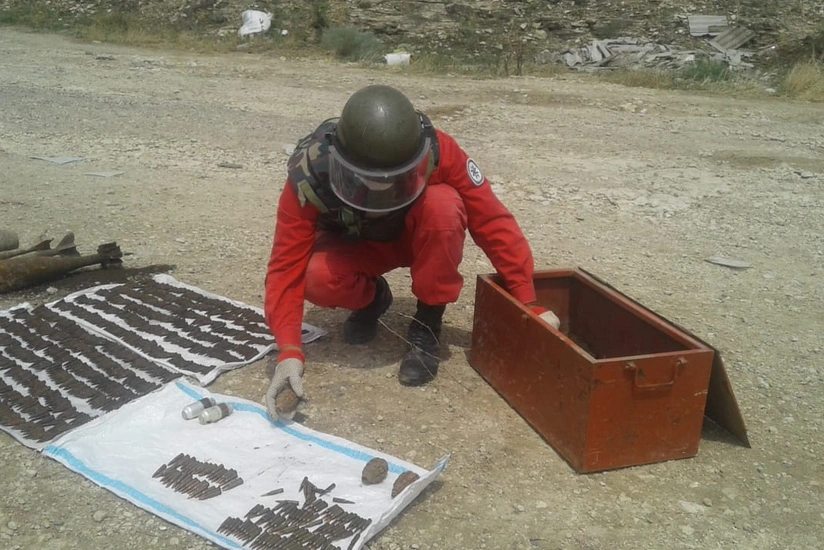 Ağstafada partlamamış hərbi sursatlar, patronlar aşkarlandı
