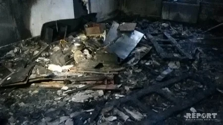 Tərtərdə şəhid ailəsinin evi yanıb - FOTO - VİDEO
