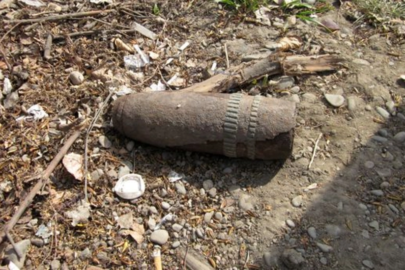 Сброшенный армянами снаряд упал на посевную территорию в Дондар Гушчу