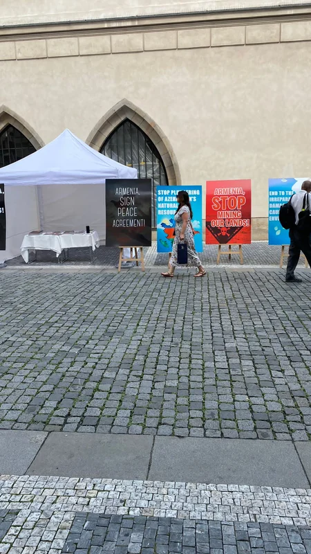 Informative campaign organized in Prague, exposing military and environmental crimes of Armenia