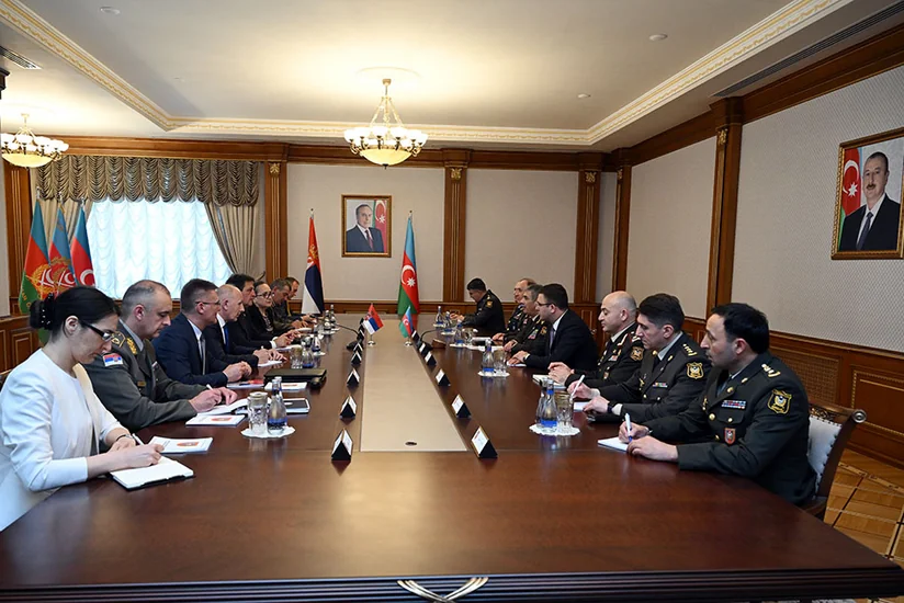 Zakir Hasanov invites his Serbian counterpart to attend 5th Azerbaijan International Defense Exhibition ADEX