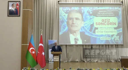 Naxçıvan Universitetində Nobel mükafatçısı Əziz Səncərlə onlayn görüş keçirilib