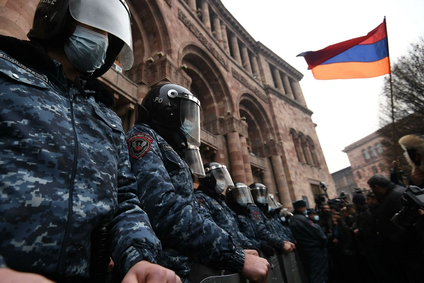 Rally held outside Armenian Parliament building