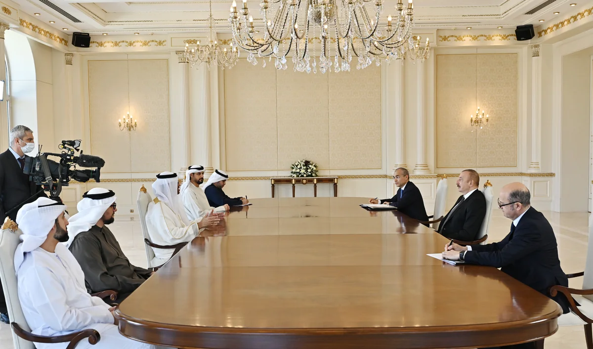 President Ilham Aliyev receives UAE Minister of Industry and Advanced Technologies 