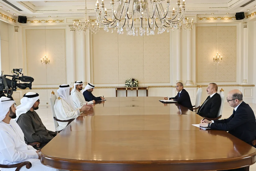 President Ilham Aliyev receives UAE Minister of Industry and Advanced Technologies 