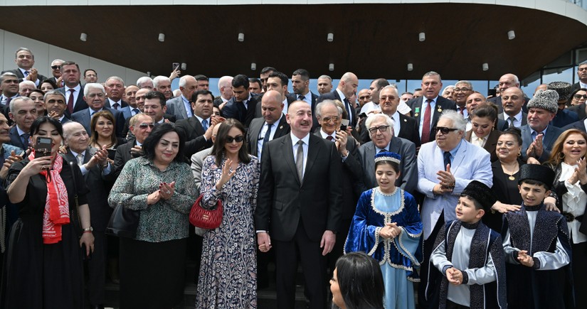 İlham Əliyevin sosial şəbəkə hesablarında Ağdam Muğam Mərkəzinin açılışından görüntülər paylaşılıb