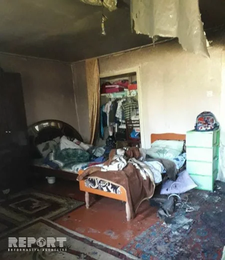 Qubada ev yanıb, xəsarət alan var - FOTO - VİDEO - ƏLAVƏ OLUNUB