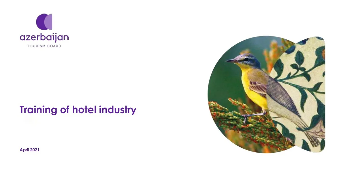Azərbaycanda hotelçilik sənayesinin nümayəndələri üçün təlim keçirilib