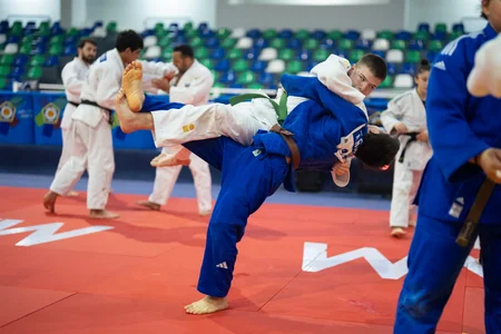 Quba Olimpiya İdman Kompleksində cüdoçuların beynəlxalq təlim-məşq toplanışı davam edir