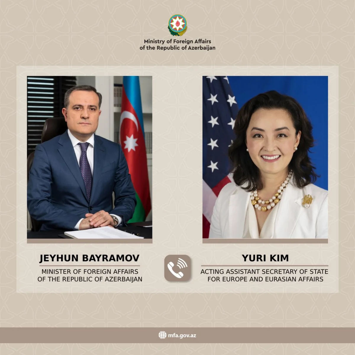 Ceyhun Bayramov ABŞ rəsmisi ilə Azərbaycan-Ermənistan normallaşma prosesini müzakirə edib