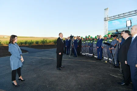 President Ilham Aliyev attends opening of Gakh Agropark