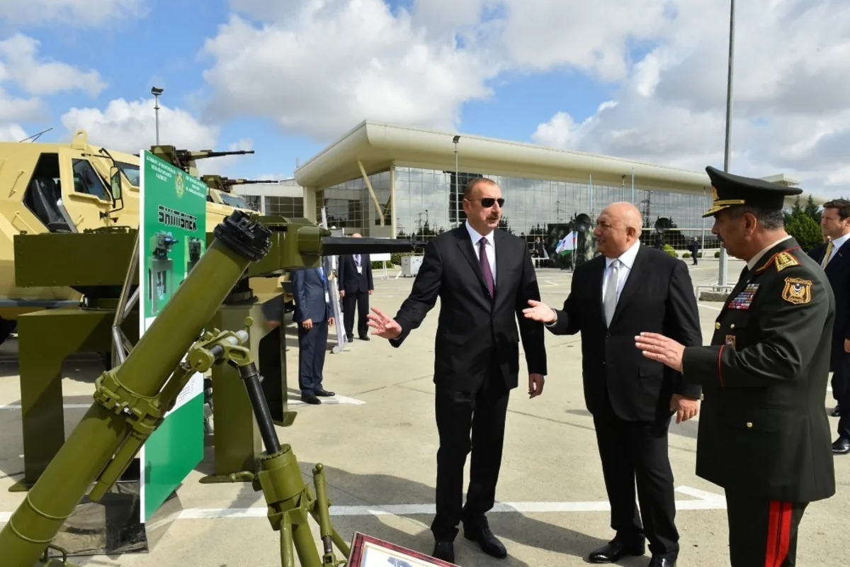 President Ilham Aliyev views 3rd Azerbaijan International Defense Exhibition ADEX 2018