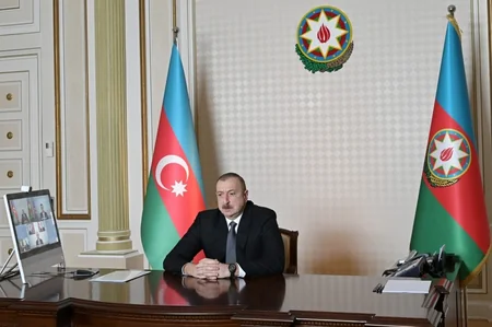 Ilham Aliyev holds meeting with two ministers via videoconferencing