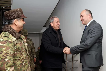 Türkiyə, Azərbaycan və Gürcüstanın müdafiə nazirləri görüşüblər