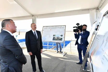 Prezident Sumqayıt Kimya Sənaye Parkında açılış və təməlqoyma mərasimlərində iştirak edib