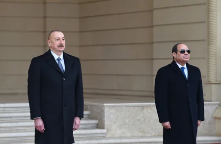 Misir Prezidenti Əbdülfəttah Əs-Sisinin rəsmi qarşılanma mərasimi olub