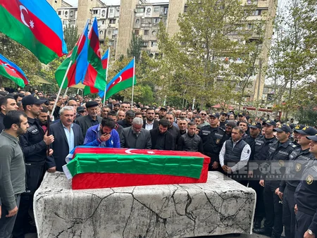 Erməni terroru nəticəsində həlak olan polis serjantı dəfn olunub - YENİLƏNİB-2