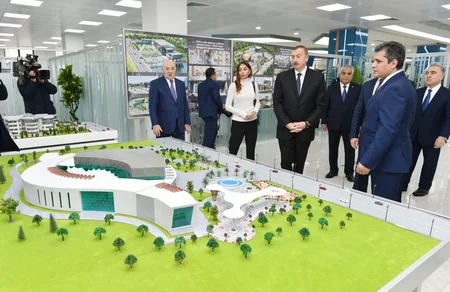 Президент Ильхам Алиев и первая леди Мехрибан Алиева приняли участие в открытии Губинского комплекса ASAN həyat
