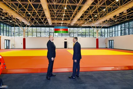 İlham Əliyev cüdo üzrə milli komandalar üçün Təlim-Məşq Mərkəzində yaradılan şəraitlə tanış olub