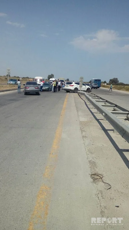 Silah-sursat anbarında partlayışla əlaqədar bağlanan Bakı-Quba yolu açılıb - FOTO