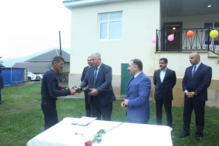 Qaxda Qarabağ müharibəsi əlillərinə fərdi yaşayış evləri verilib