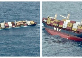 Hindistan sahillərində təhlükəli yük daşıyan konteyner gəmisi batıb