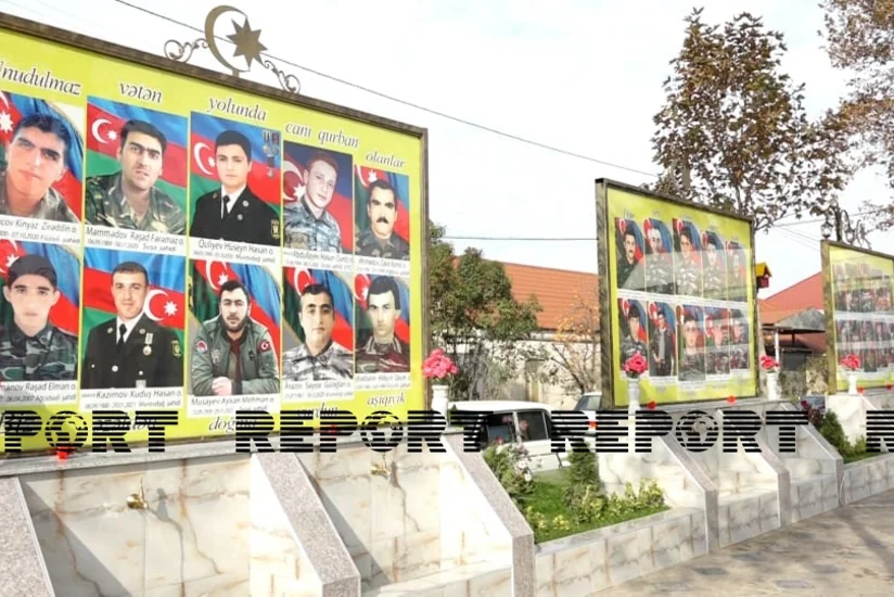 Gəncədə şəhidlərin xatirəsinə inşa edilən bulaq-kompleksinin açılışı olub