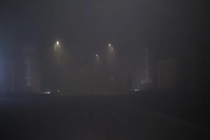 Qatı duman Bakı-Qazax magistralında hərəkəti məhdudlaşdırıb - FOTO