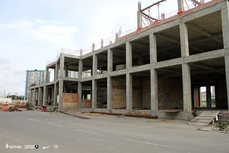Neftçinin yeni bazasında tikinti işlərinə başlanılıb - FOTO