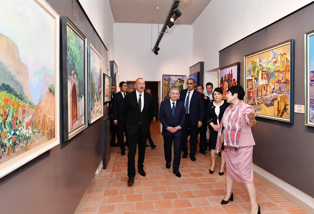 President Ilham Aliyev views Nurullaboy Palace Complex in city Khiva