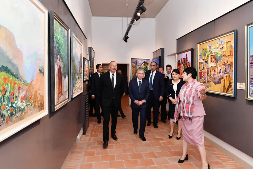 President Ilham Aliyev views Nurullaboy Palace Complex in city Khiva
