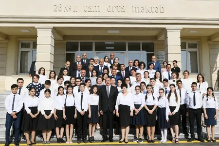President Ilham Aliyev inaugurates secondary school No 28 in Mashtagha