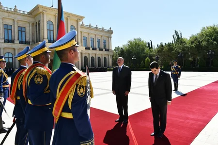Official welcoming ceremony held for the Turkmen president