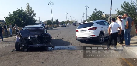 В Билясуваре произошло ДТП, есть пострадавшие