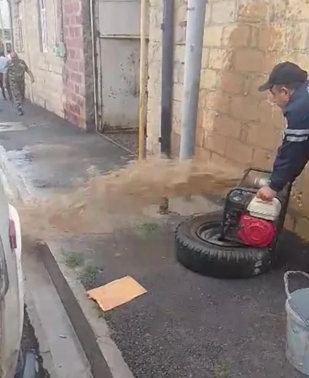 Göygöldə sel nəticəsində evləri su basıb