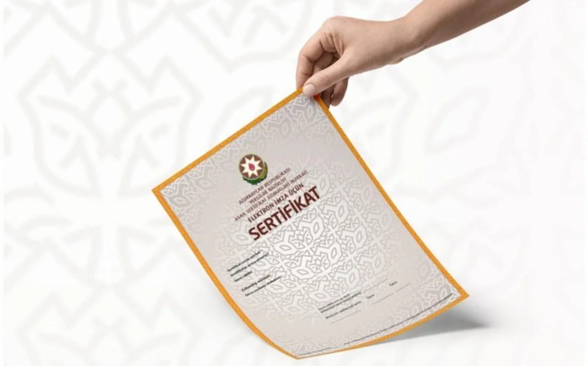 Azərbaycanda ötən il 425 min ASAN İmza sertifikatı verilib