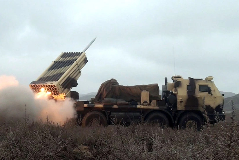 Rocket and artillery units fulfill firing tasks