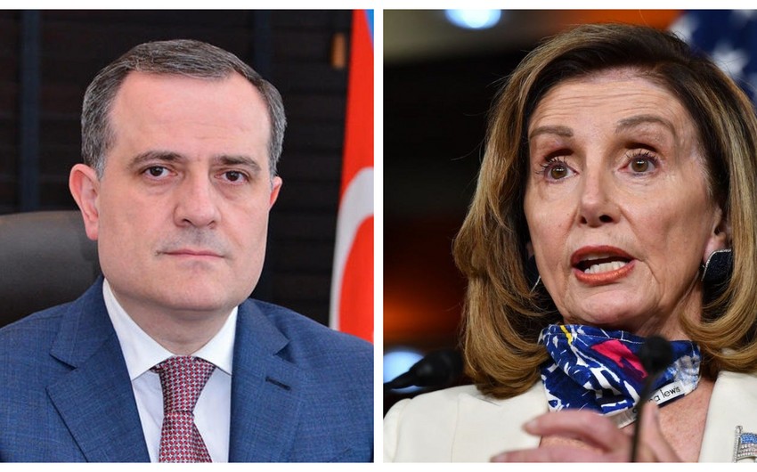 Ceyhun Bayramov Nensi Pelosi ilə Qarabağ münaqişəsini müzakirə edib