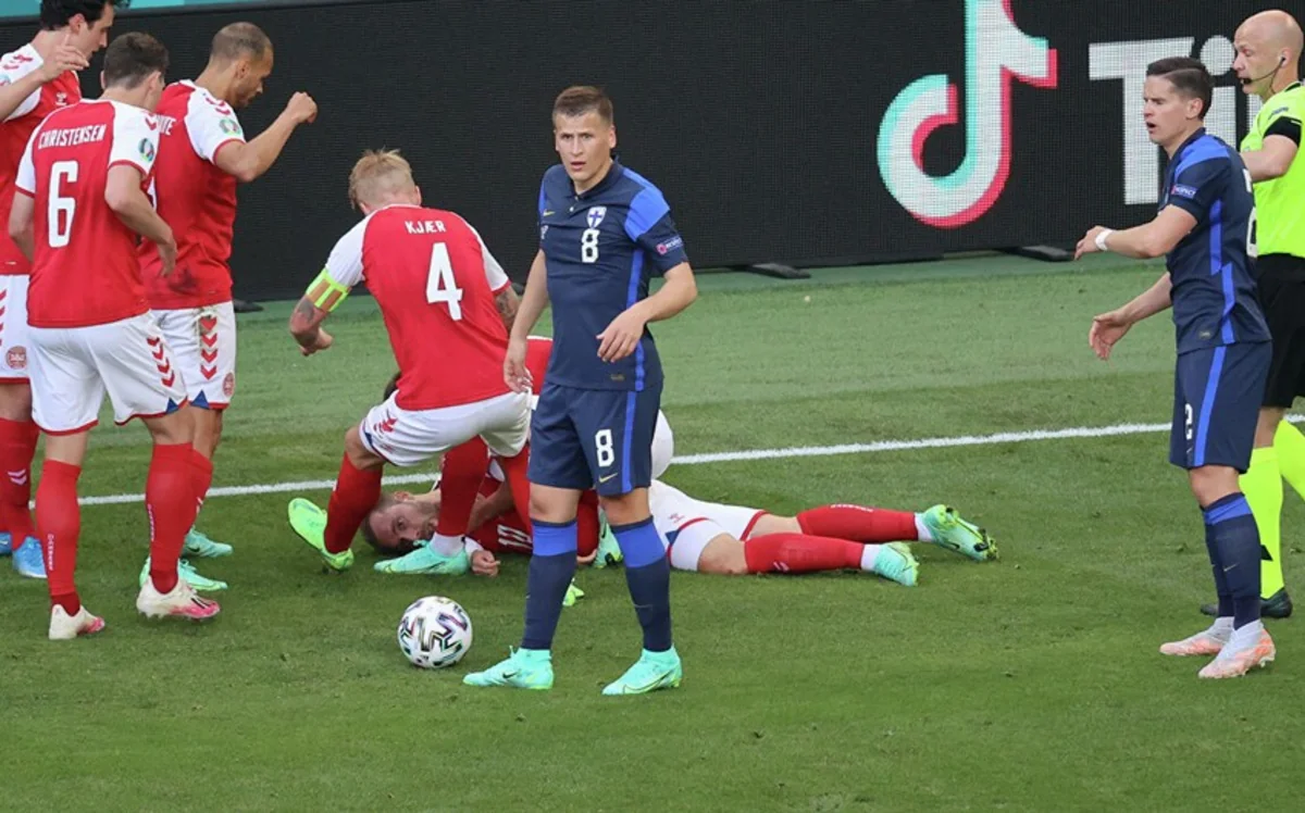 Евро-2020: Матч Бельгии и Дании будет прерван на 10-й минуте